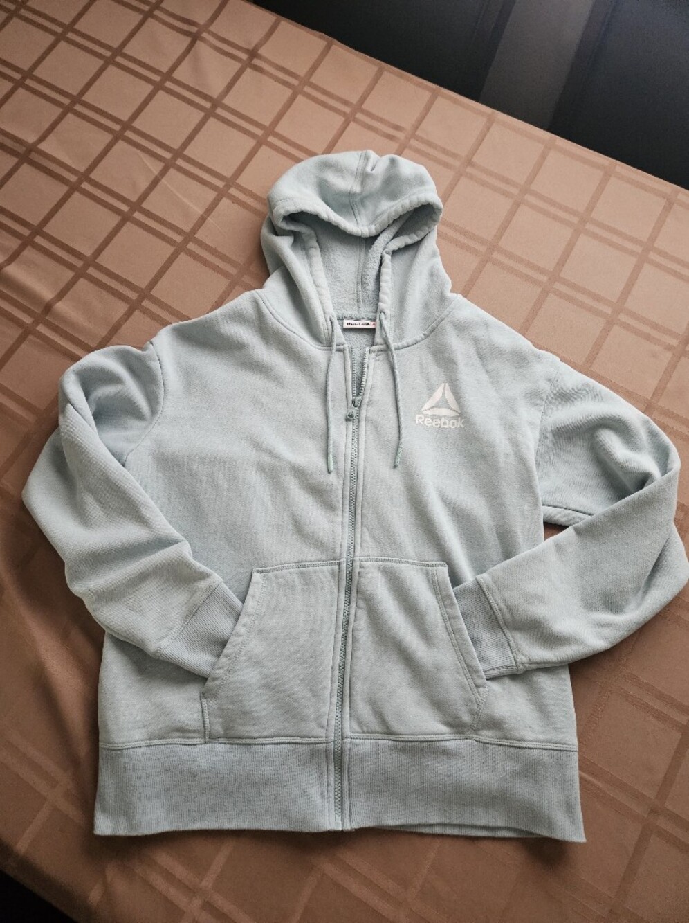 Reebok Light Blue Zip-Up Hoodie